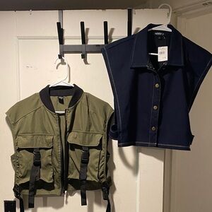 Vest Bundle -  Green and Blue Jean Vest